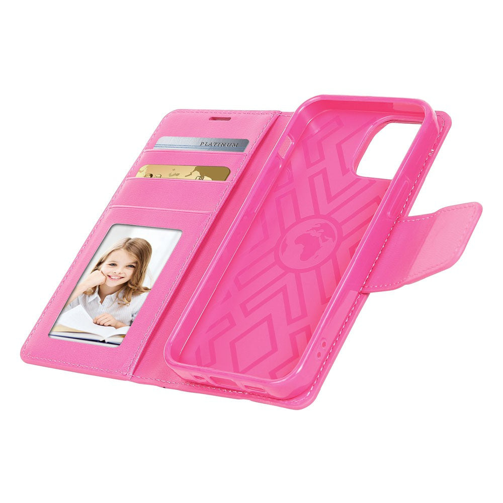 Hanman PU Flip Leather Wallet Cover Case for iPhone 14 Plus