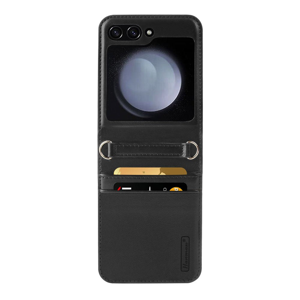 Hanman PU Flip Leather Wallet Cover Case for Samsung Galaxy Z Flip5
