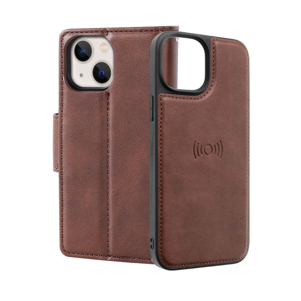 Hanman 2 in 1 Detachable Magnetic Flip Leather Wallet Cover Case for iPhone 15