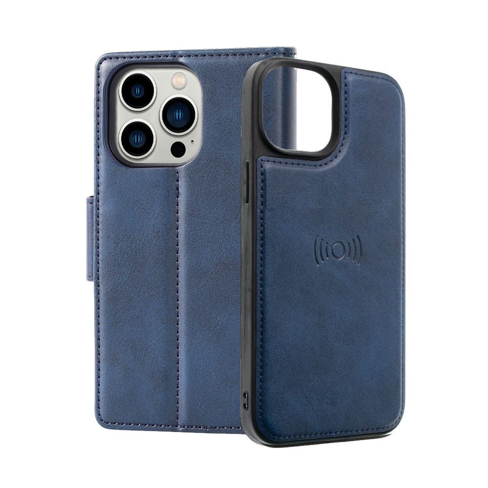 Hanman 2 in 1 Detachable Magnetic Flip Leather Wallet Cover Case for iPhone 16
