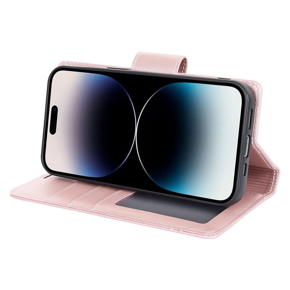 Hanman 2 in 1 Detachable Magnetic Flip Leather Wallet Cover Case for iPhone 13 / 14