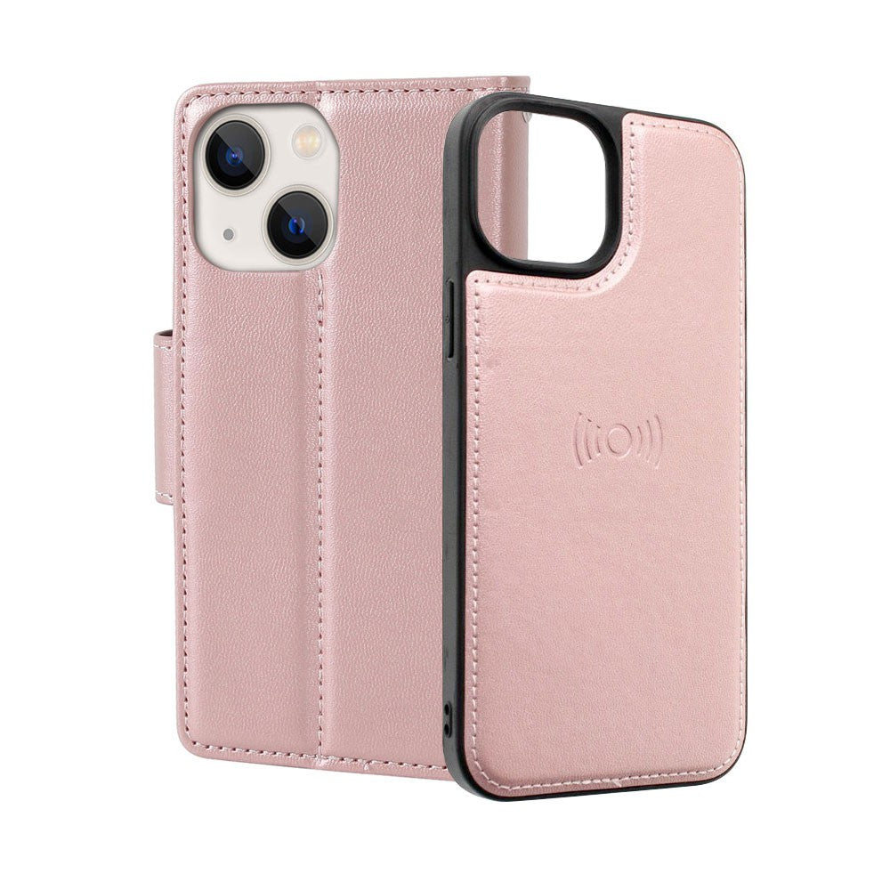 Hanman 2 in 1 Detachable Magnetic Flip Leather Wallet Cover Case for iPhone 13