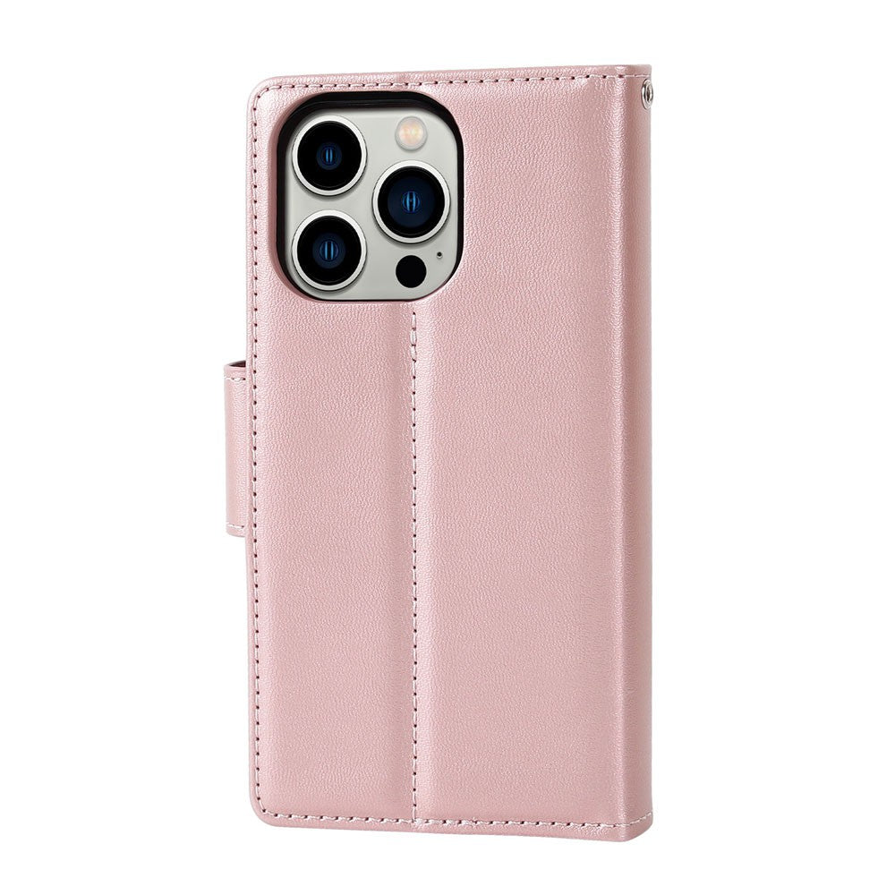 Hanman 2 in 1 Detachable Magnetic Flip Leather Wallet Cover Case for iPhone 14 Pro