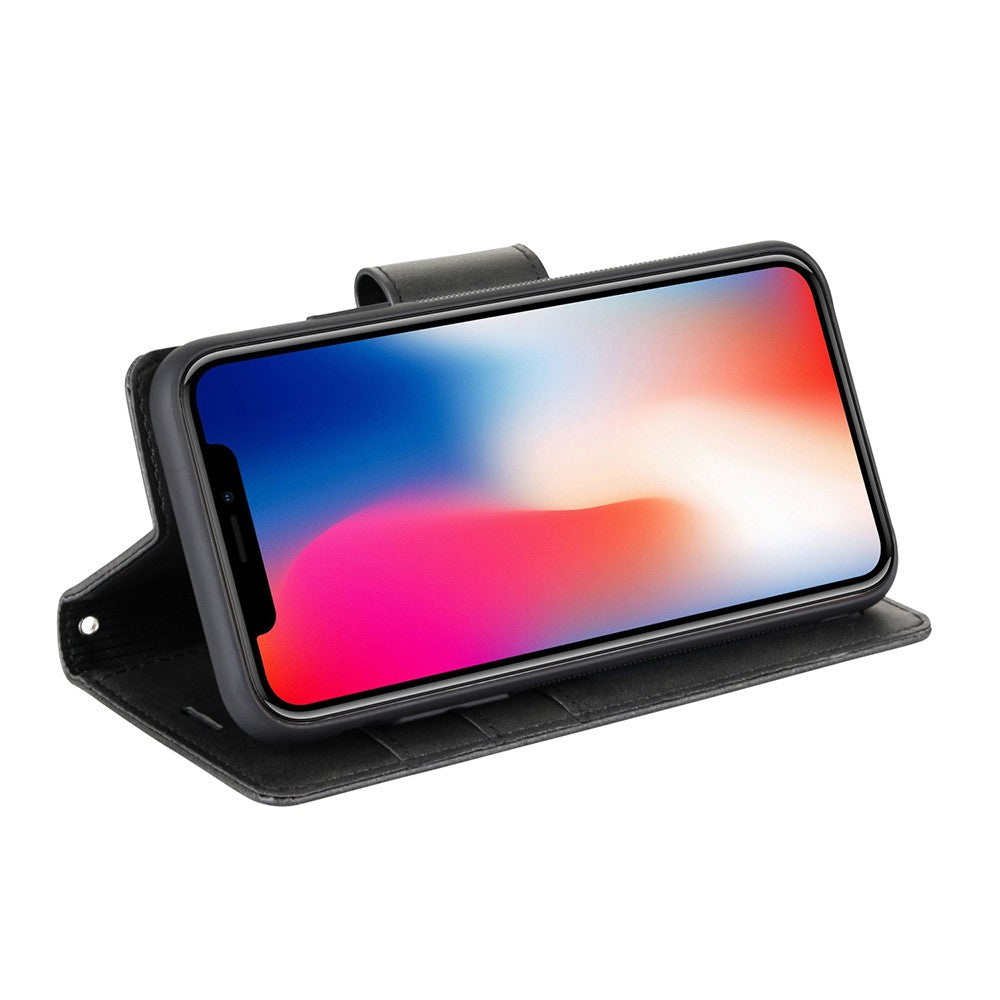 Hanman 2 in 1 Detachable Magnetic Flip Leather Wallet Cover Case for iPhone XS Max