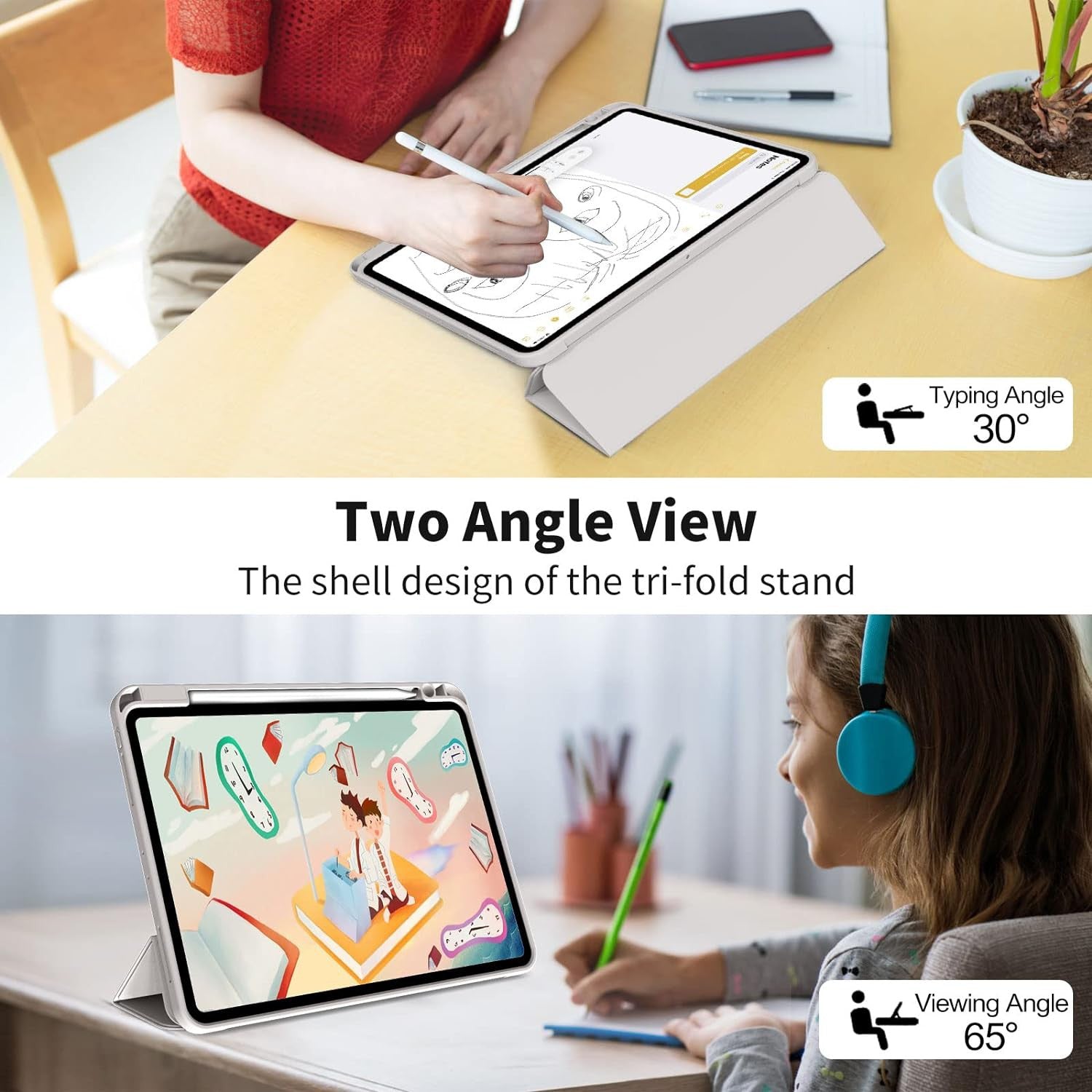 Soft TPU Back Shell Slim Cover Case with Auto Sleep / Wake for iPad Pro 11 (2024)