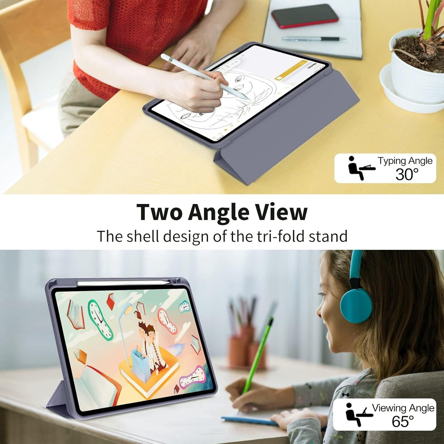 Soft TPU Back Shell Slim Cover Case with Auto Sleep / Wake for iPad Pro 13 (2024)