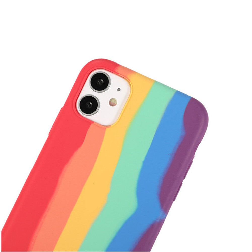 Rainbow Liquid Silicone Case Cover for iPhone XS Max
