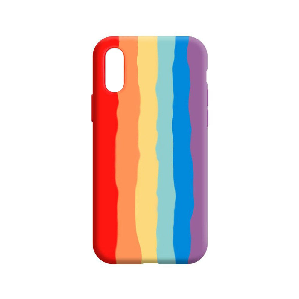 Rainbow Liquid Silicone Case Cover for iPhone X/XS