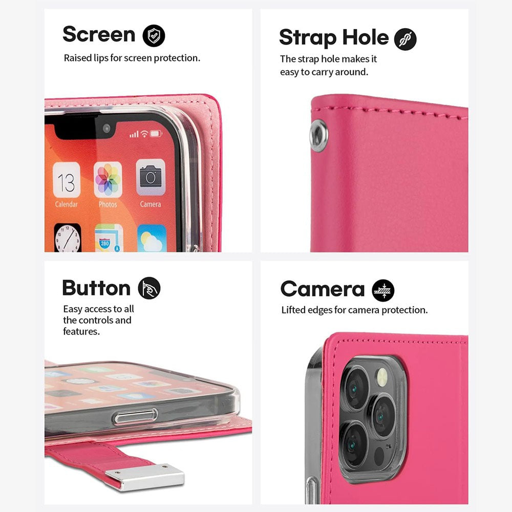 Mercury Rich Diary Case for iPhone 14 Pro