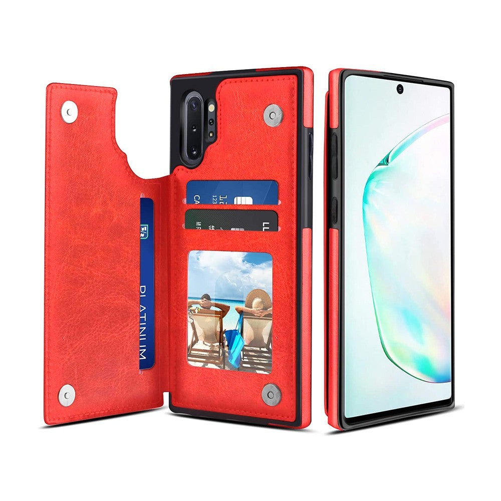 Back Flip Leather Wallet Cover Case for Samsung Galaxy Note 10 Plus
