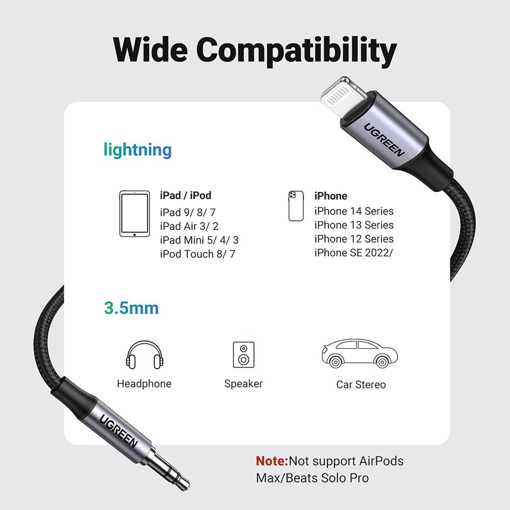 Lightning to AUX (3.5mm) Cable