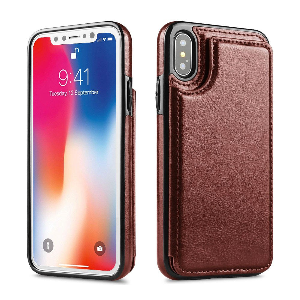 Back Flip Leather Wallet Cover Case for Apple iPhone XS Max