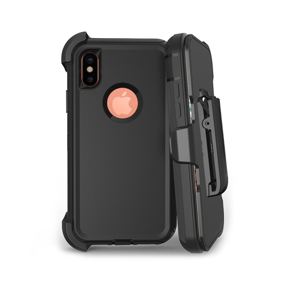 Shockproof Robot Armor Hard Plastic Case with Belt Clip for iPhone XS Max