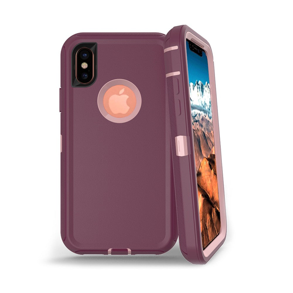 Shockproof Robot Armor Hard Plastic Case with Belt Clip for iPhone X/XS