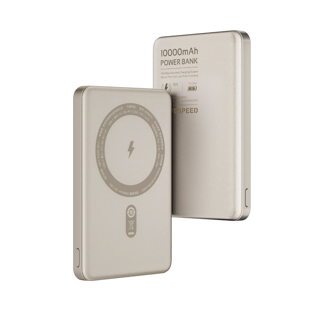 MOVE SPEED S10 Ultra-thin Titanium Magnetic Power Bank 10000mAh