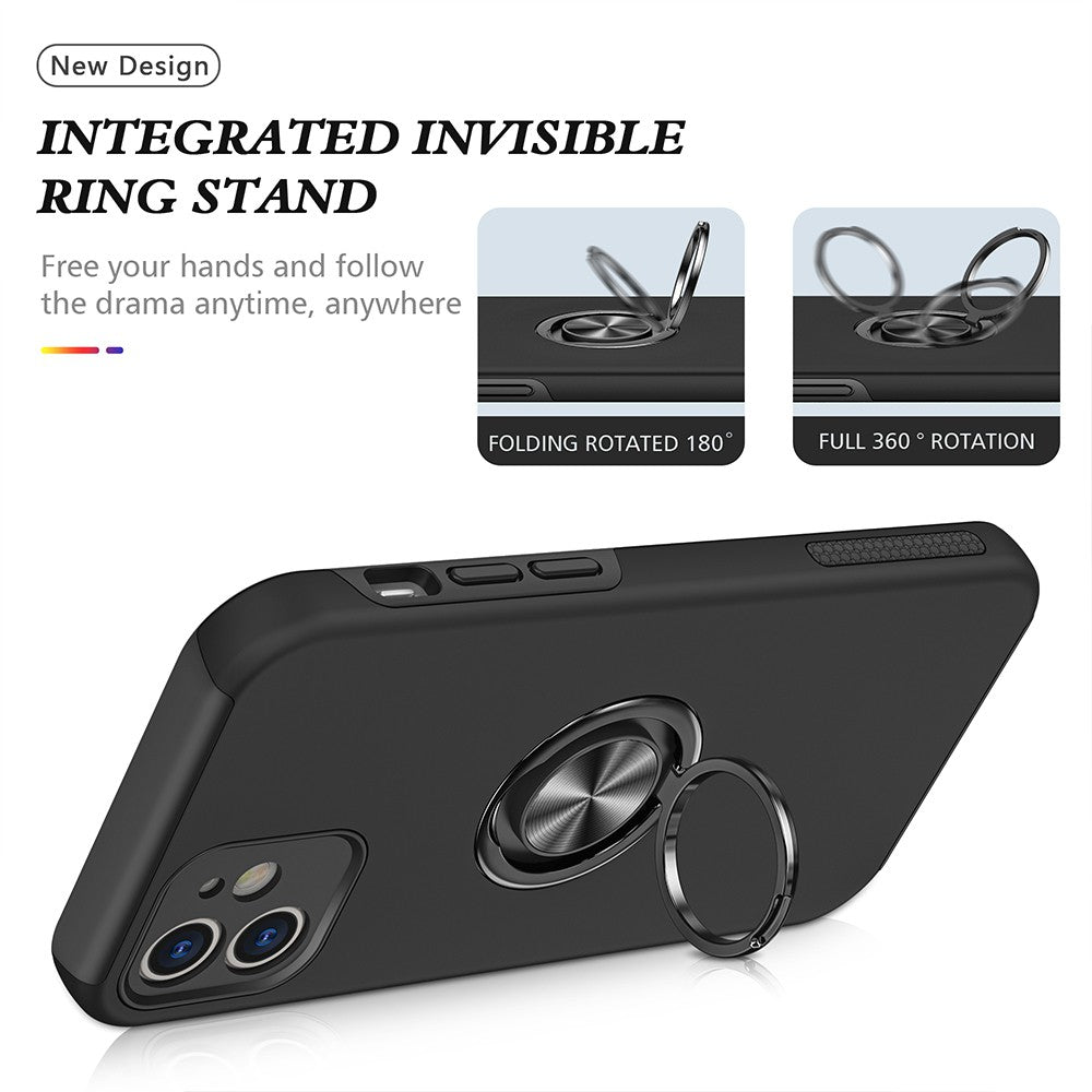 Magnetic Ring Holder Shockproof Cover Case for iPhone 12 / 12 Pro