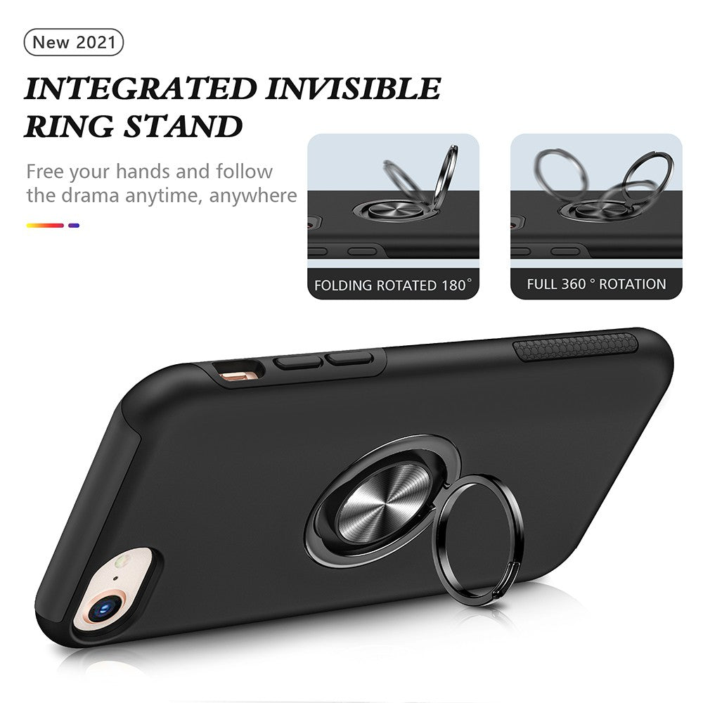 Magnetic Ring Holder Shockproof Cover Case for iPhone 6 / 6S / 7 / 8 / SE (2020) / SE (2022)