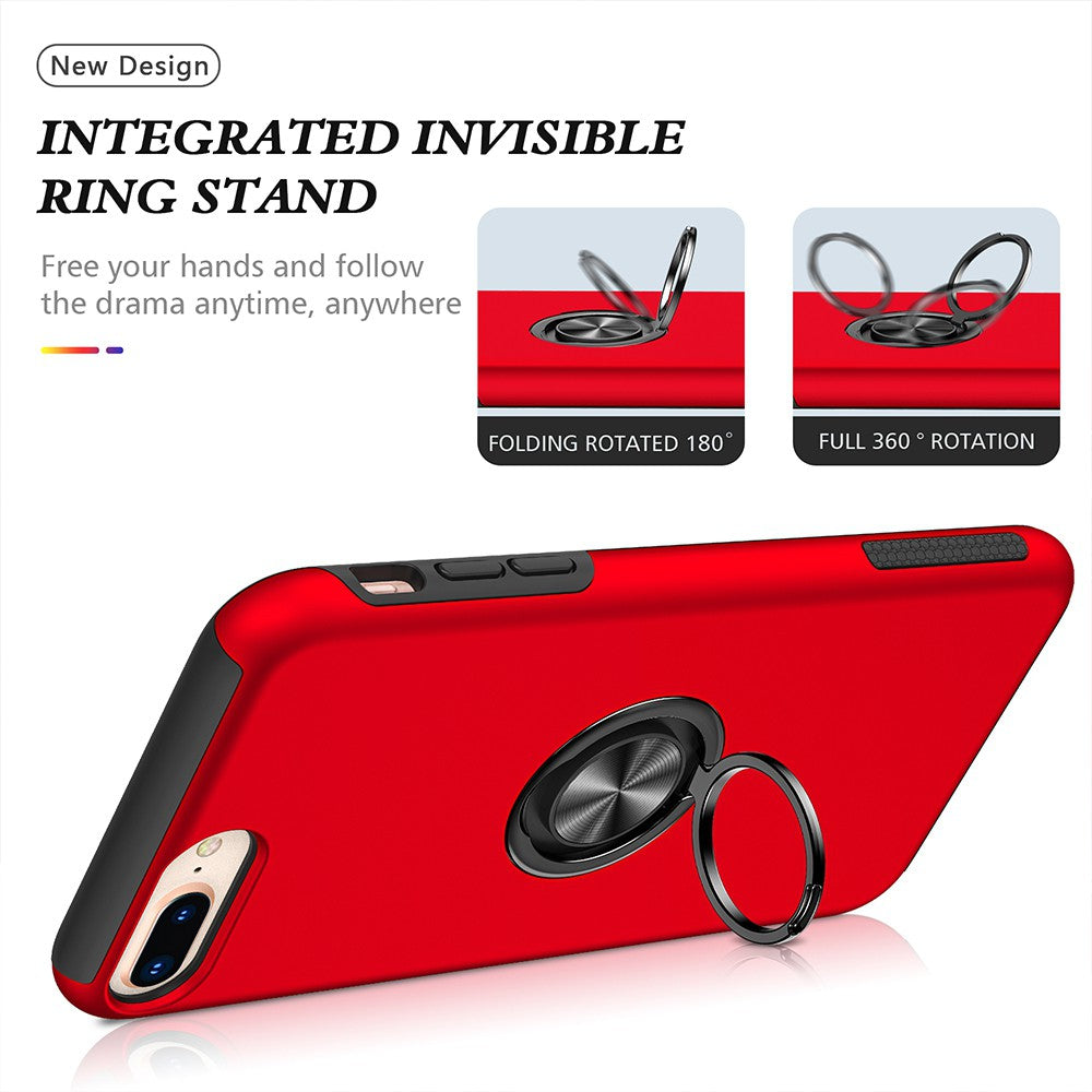 Magnetic Ring Holder Shockproof Cover Case for iPhone 6 Plus / 6S Plus / 7 Plus / 8 Plus