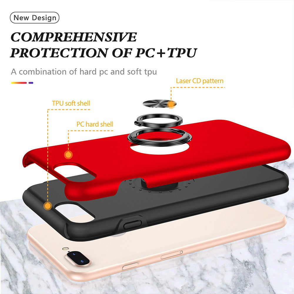 Magnetic Ring Holder Shockproof Cover Case for iPhone 6 Plus / 6S Plus / 7 Plus / 8 Plus