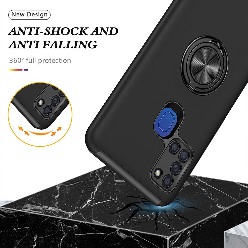 Magnetic Ring Holder Shockproof Cover Case for Samsung Galaxy A21S