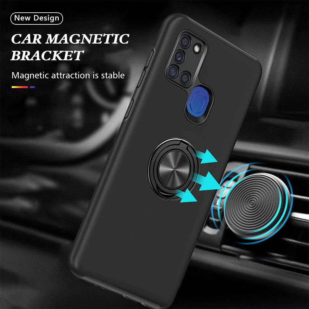 Magnetic Ring Holder Shockproof Cover Case for Samsung Galaxy A21S