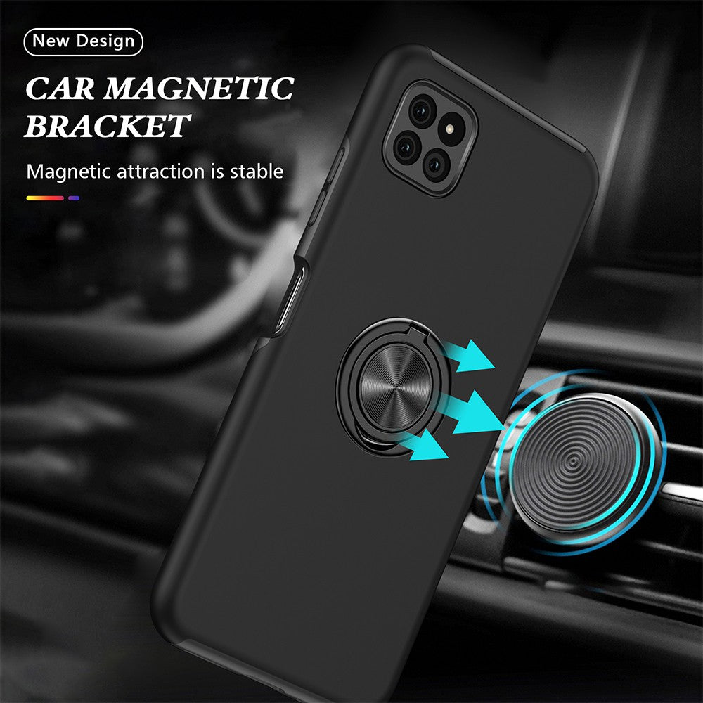 Magnetic Ring Holder Shockproof Cover Case for Samsung Galaxy A22 5G