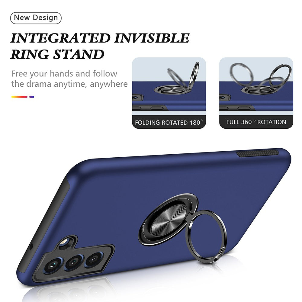 Magnetic Ring Holder Shockproof Cover Case for Samsung Galaxy S21 FE 5G