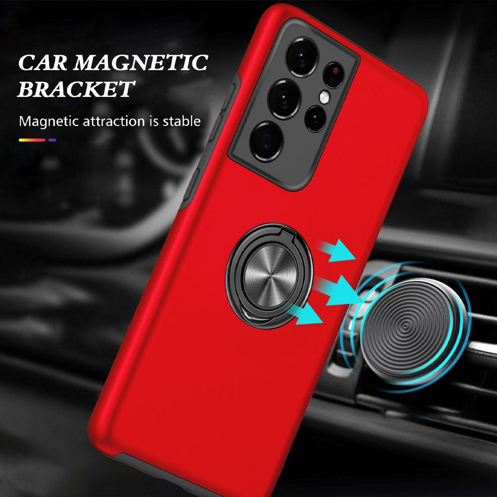 Magnetic Ring Holder Shockproof Cover Case for Samsung Galaxy S21 Ultra