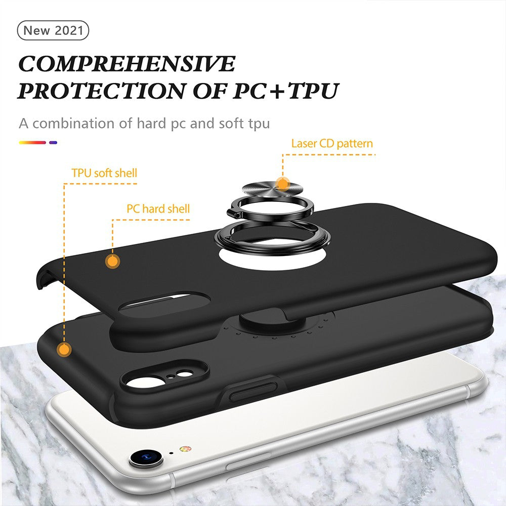 Magnetic Ring Holder Shockproof Cover Case for iPhone XR