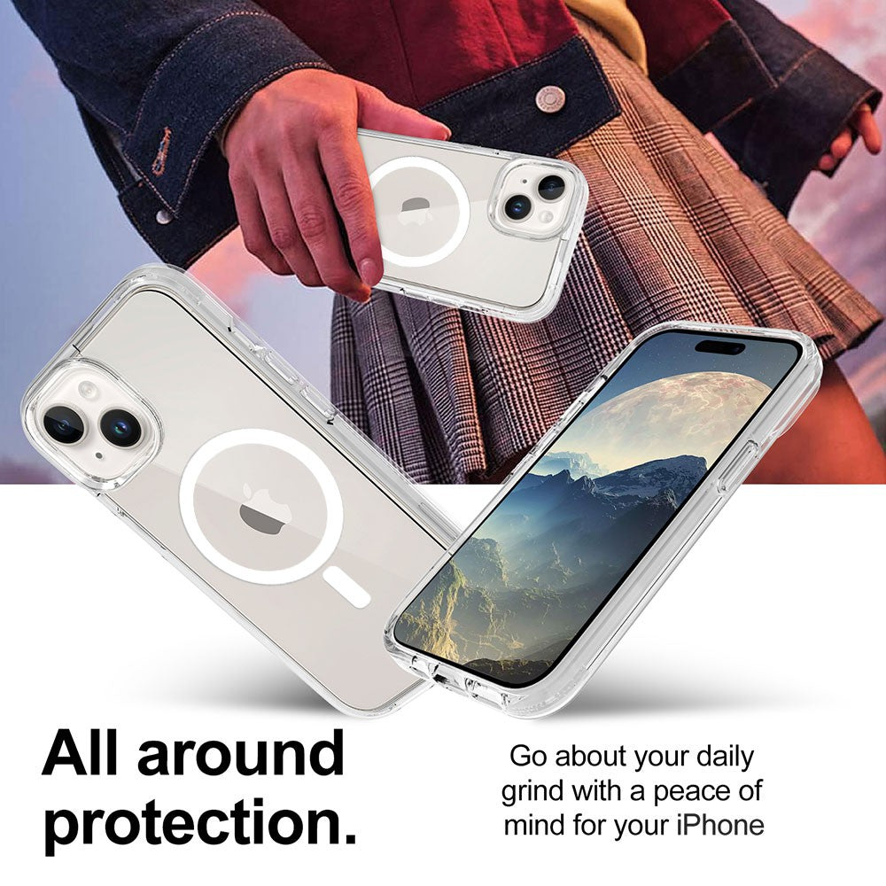 Shockproof Clear Magsafe Case for iPhone 15