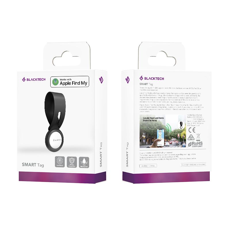 BLACKTECH Smart Tracking Tag with Case Anti-lost Device Tag (Apple Find My)