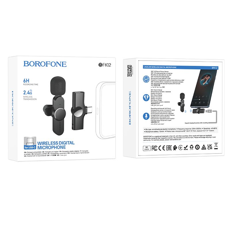 BOROFONE Wireless Microphone (Type-C Port)