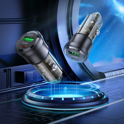 BOROFONE 38W Dual Port Car Charger with Type-C Cable