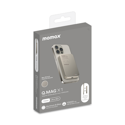 Momax Ultra Thin 20W Magsafe Wireless Titanium Power Bank 10000mAh