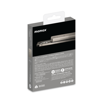 Momax Ultra Thin 20W Magsafe Wireless Titanium Power Bank 10000mAh