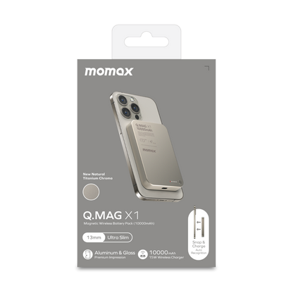 Momax Ultra Thin 20W Magsafe Wireless Titanium Power Bank 10000mAh