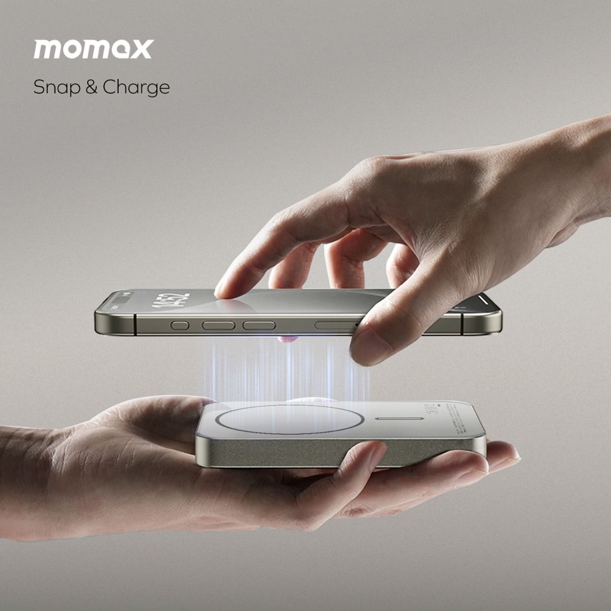 Momax Ultra Thin 20W Magsafe Wireless Titanium Power Bank 10000mAh