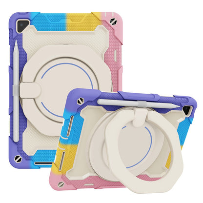 Armor Shockproof Handle Ring Rotation Case Cover for iPad 9.7 (2018) / 9.7 (2017) / Pro 9.7 (No Pen Slot)