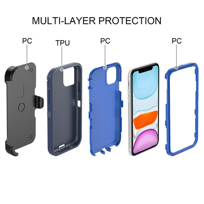 Shockproof Robot Armor Hard Plastic Case with Belt Clip for iPhone XR