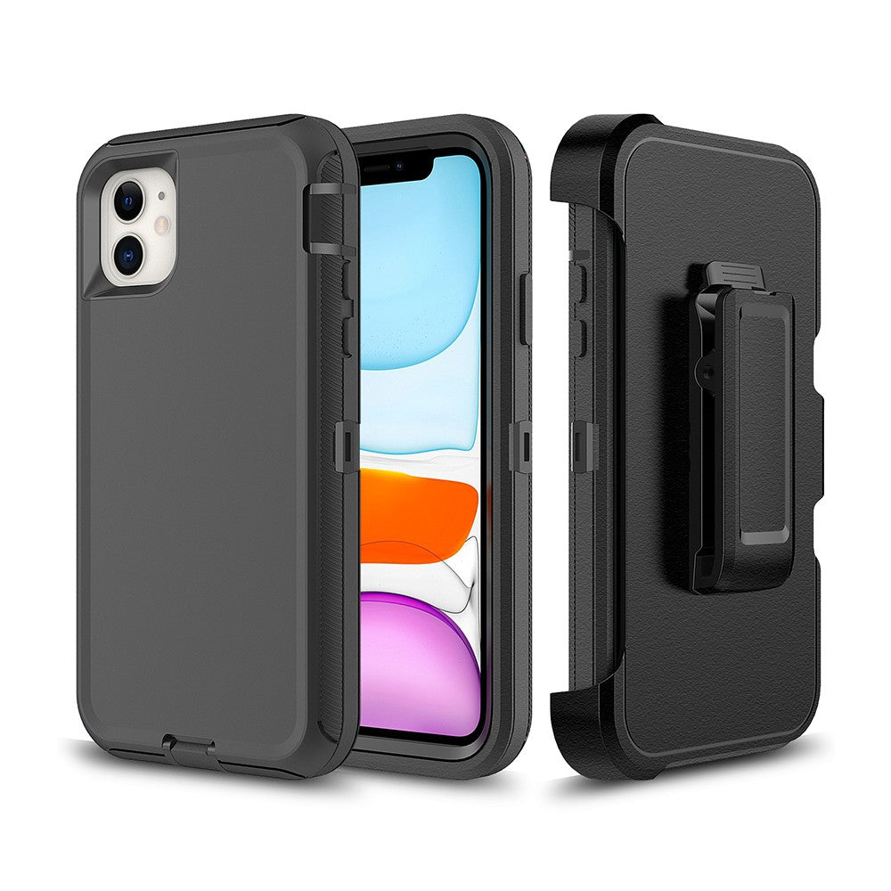 Shockproof Robot Armor Hard Plastic Case with Belt Clip for iPhone 11 (6.1'')