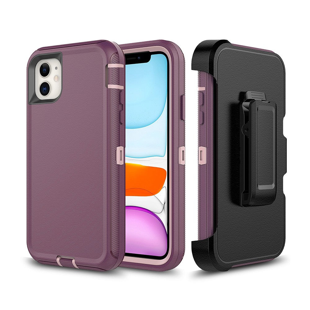 Shockproof Robot Armor Hard Plastic Case with Belt Clip for iPhone 11 (6.1'')