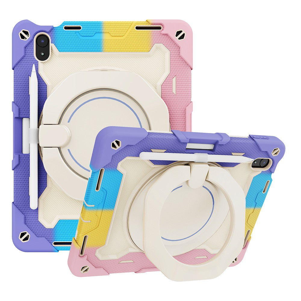 Armor Shockproof Handle Ring Rotation Case Cover for iPad 10th (2022) / iPad A16 (2025)