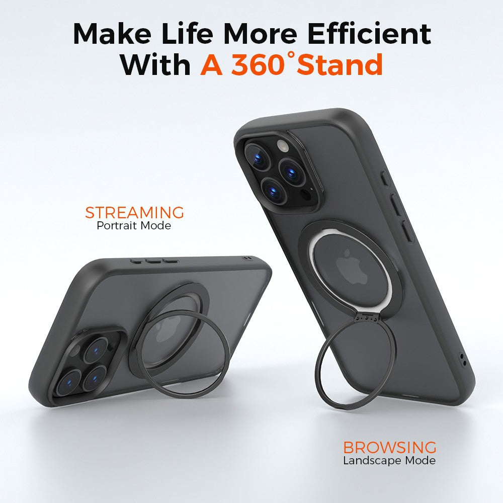 REDEFINE Multi-functional 360° Rotating Stand Case for iPhone 16 Pro Max