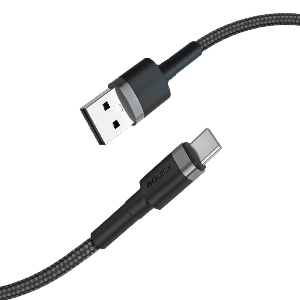 iQuick Braided USB-C to USB-A Fast Charging Cable 0.3M Compatible for iPhone 15 16 Series