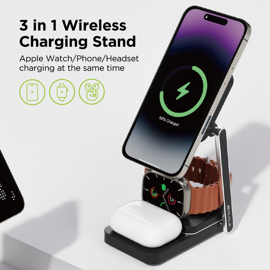 iQuick Twig T6 3 in 1 Foldable Wireless Charger Stand