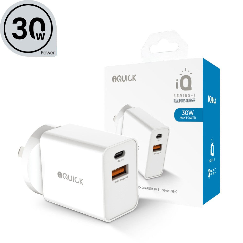 iQuick 30W Dual Ports Charging Adapter