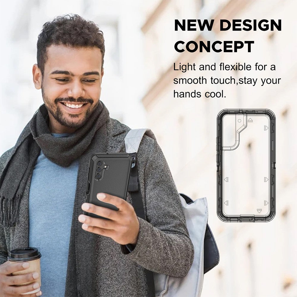 Shockproof Robot Armor Hard Plastic Case with Belt Clip for Samsung Galaxy A36 5G