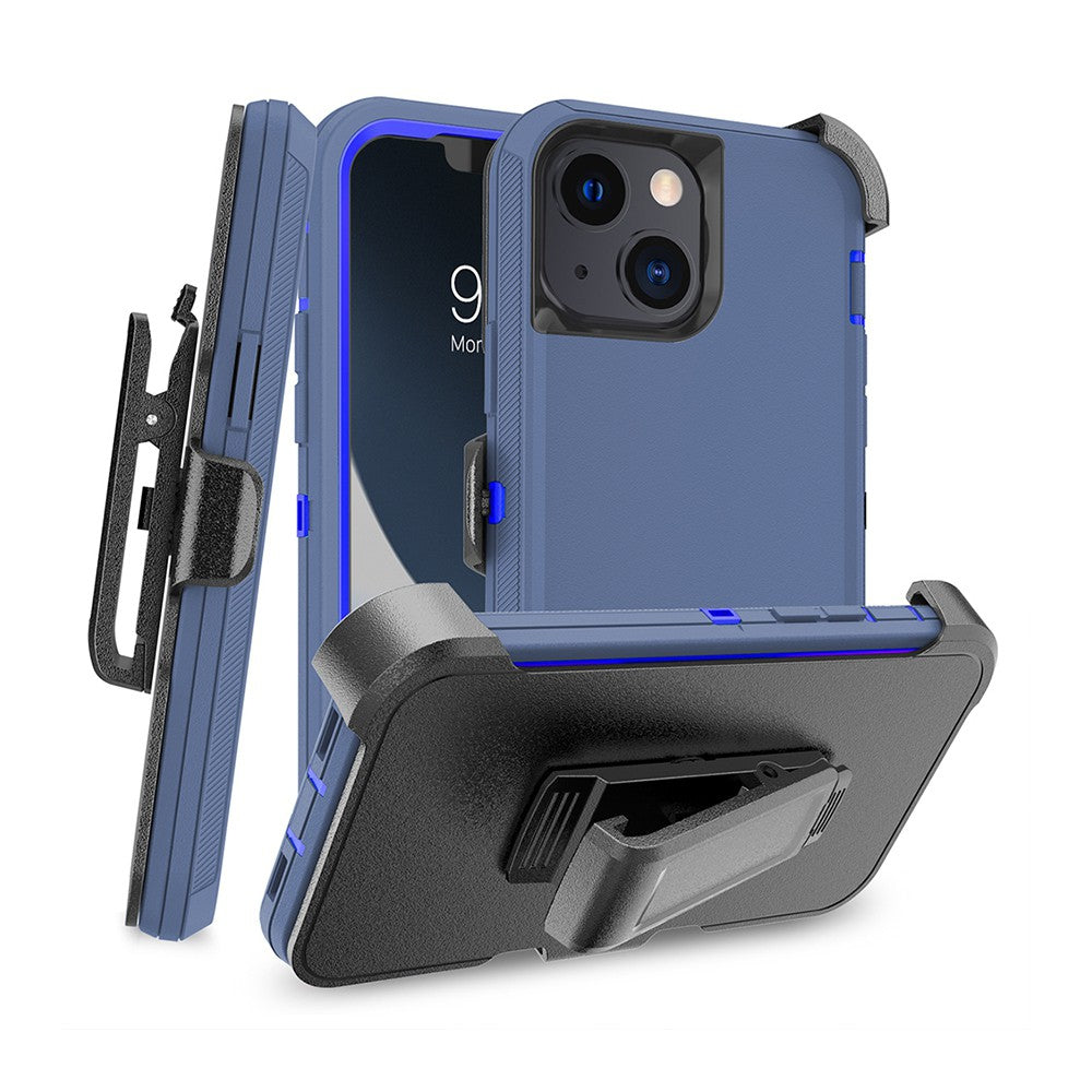 Shockproof Robot Armor Hard Plastic Case with Belt Clip for iPhone 13/14