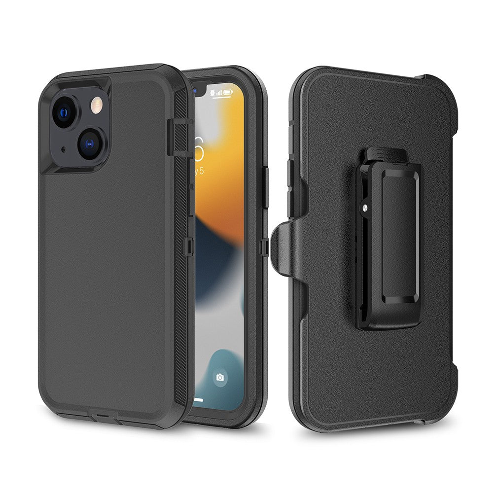 Shockproof Robot Armor Hard Plastic Case with Belt Clip for iPhone 13/14