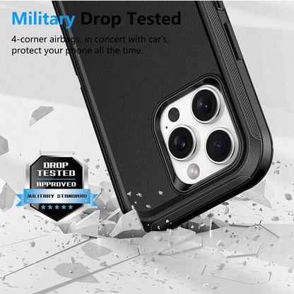 Shockproof Robot Armor Hard Plastic Case with Belt Clip for iPhone 16 Pro Max